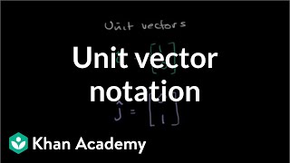 Unit vector notation  Vectors and spaces  Linear Algebra  Khan Academy [upl. by Aillij583]