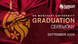 DMU September Graduations 2024 Wednesday 4 September 5pm [upl. by Rask]