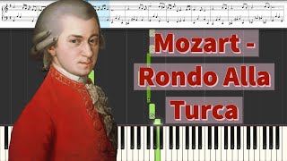 Mozart  Rondo Alla Turca  Synthesia Piano Tutorial [upl. by Trevethick]