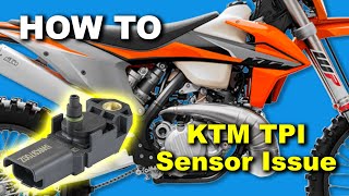 HOW TO Diagnose KTM TPI Crankcase Pressure Sensor Issues Faulty CCPS on KTMHusky TPI Bikes [upl. by Eignav]