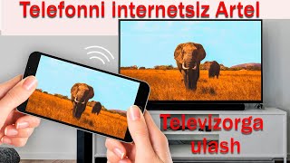 Telefonni internetsiz Artel televizorga ulash [upl. by Alimaj]