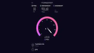 Red by SFR Speed Test  Fibre Optique 1Gbps [upl. by Duffy75]