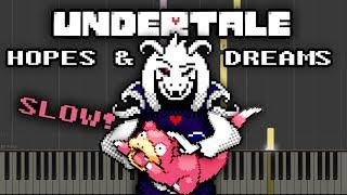 Undertale  Hopes And Dreams Piano Tutorial  Synthesia  Easy Slow [upl. by Kingsly380]