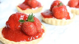 Mini Vegan Strawberry Tarts [upl. by Eitteb]