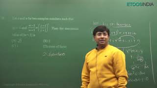 Complex Number Part  3  Mathematics  JEE Main 2020  Gavesh Bhardwaj GB Sir  Etoosindia [upl. by Ennayehc161]