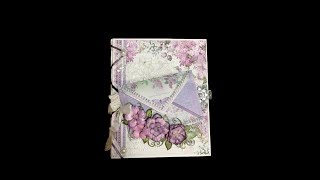 MINI ALBUM TUTORIAL PART 1 LILAC FLOWERS BY SHELLIE GEIGLE JS HOBBIES AND CRAFTS [upl. by Villada644]