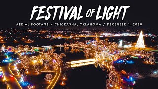 Chickasha FESTIVAL OF LIGHT  Aerial Footage  December 1 2020 [upl. by Letha]