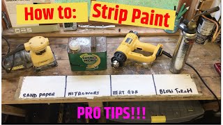 How to Strip paint like a Pro  4 different ways to strip paint off of wood [upl. by Eireva]