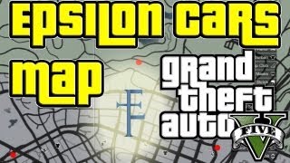 GTA 5  Map to all the Epsilon Car Locations  Where to find the Kifflom Cars [upl. by Vlada]