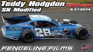 Teddy Hodgdon SK Modified Stafford Speedway 9272024 [upl. by Arraic]