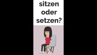 Deutsch lernen sitzen oder setzen  Deutsch A1  wohin  wo  Grammatik  learn German [upl. by Sahcnip551]