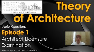 Theory of Architecture QUESTIONS  Episode 1  Architect Licensure Exam  ALE REVIEW [upl. by Enomed]