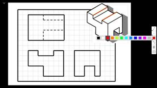 Comment compléter les vues dans un dessin technique [upl. by Beffrey841]