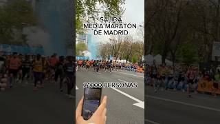 MEDIA MARATÓN DE MADRID 21000 participantes 😶 madrid marathon runners [upl. by Nerak]