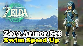 Zora Armor Set Location in Zelda Tears of the Kingdom Swim Speed Up [upl. by Yrral]