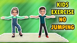 No Jumping Kids Exercise At Home [upl. by Eyr119]