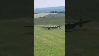 Foam Lancaster bomber returns from a mission modelmaking modelflying modelaviation [upl. by Nies]