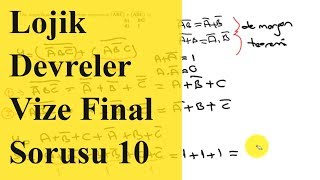 Sayısal Tasarım Vize ve Final Soruları 10 Mantık Devreleri Çözümlü Vize ve Final Soruları [upl. by Margarete]