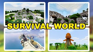 121 Best all farm survival world download mcpe  Minecraft 121 survival world download [upl. by Eednam]