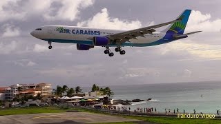 St Maarten Amazing Plane landing and Takeoff footage at Princess Juliana Airport  4 [upl. by Ahsetra770]