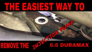 HOW to remove the CP3 INJECTION PUMP FROM A 66 Duramax [upl. by Ttihw]