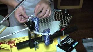 How to string a badminton racket with the Klippermate stringing machine [upl. by Jenei461]