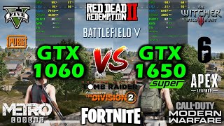 GTX 1060 6GB vs GTX 1650 Super  12 Games Tested  Side by Side  Benchmarks [upl. by Aisats]