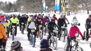 2014 Fat Bike Birkie 20k start Cable Wisconsin [upl. by Ainahs]