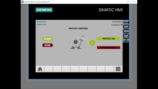 Very Basic HMI Simulation in Tia Portal  Motor control onoff Tutorial [upl. by Maleki653]