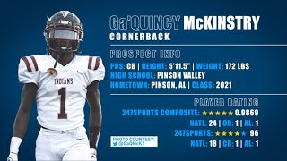 GaQuincy McKinstry making college announcement on CBS Sports HQ [upl. by Chuipek]