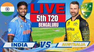 🔴 Live India vs Australia 5th T20 Match Score amp commentary  Live Cricket Match Today IND vs AUS [upl. by Lleuqar631]