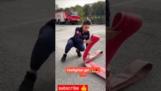 Firefighter girl 👩‍🚒🚒firefightergirl firegirl girl firemangirl viral trendigreels fire [upl. by Anikat]