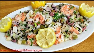 Seven Fishes Seafood Salad  Rossellas Cooking with Nonna [upl. by Akinhoj422]