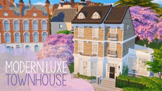 Modern Luxe Townhouse  The Sims 4 Stop Motion Build  NoCC [upl. by Ajdan]