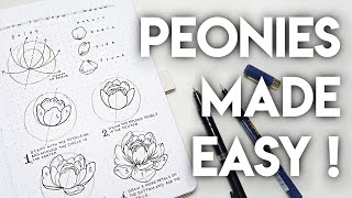 How To Draw Peonies Like A Boss ✨ [upl. by Ruffo831]