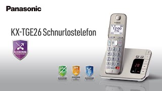 Telefon mit AB amp verschiedenen Funktionen zur Anrufersperre KXTGE260  Panasonic Produktvorstellung [upl. by Notlim]