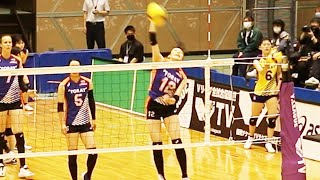 スパイク練習：東レアローズ 2021開幕戦＜女子バレーボール＞ [upl. by Terza591]