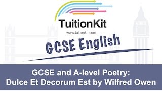 GCSE and Alevel PoetryEverything you need to know about Dulce Et Decorum Est by Wilfred Owen [upl. by Eissolf]