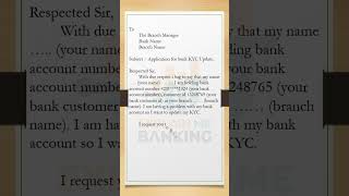 Closed Bank Account Reopen Application In English bank [upl. by Tennes]