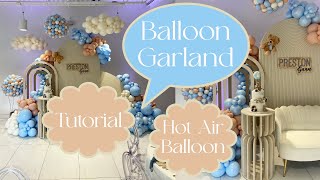 Balloon Garland Tutorial  Floating Clouds and Hot Air Balloon  Running off Flumes  How to  DIY [upl. by Giffer208]