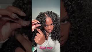 Kinky Curly V Part Wig  Mini Leave Out Install Tutorial [upl. by Nolak798]