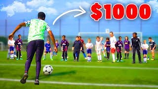 I Challenged KID Footballers To a CRAZY Football Competition [upl. by Cud]