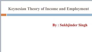 Keynesian theory of income and employment PartI [upl. by Soll488]