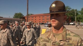 Students meet US Army Drill Sergeant  ROTC Cadet Summer Training Fort Knox [upl. by Elnora]