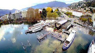 Esondazione Lago Maggiore 2014  Locarno e Dintorni  Drone View [upl. by Aidni426]