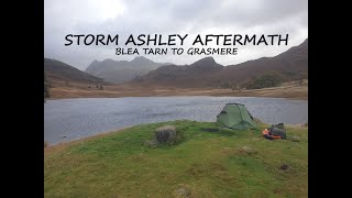 STORM ASHLEY AFTERMATH Blea Tarn to Grasmere FT BENT TENT POLES ☹ [upl. by Tippets]