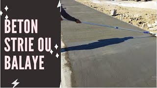 Béton strié ou balayé  Etapes et méthode [upl. by Akirat]