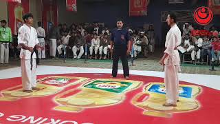 31th national all Pakistan shinkyokushin karate tournament lahore ashall vs shazib knock out [upl. by Yelrihs]