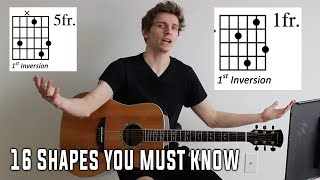 16 chord shapes every REAL guitar player MUST KNOW [upl. by Remas314]