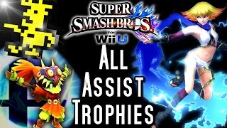 Super Smash Bros Wii U ALL ASSIST TROPHIES HD [upl. by Zosima391]